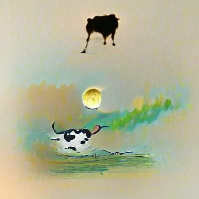 Cow Jumping Over the Moon
