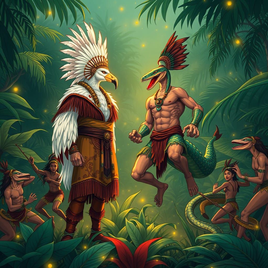 Regal Encounter in Exotic Jungle Setting