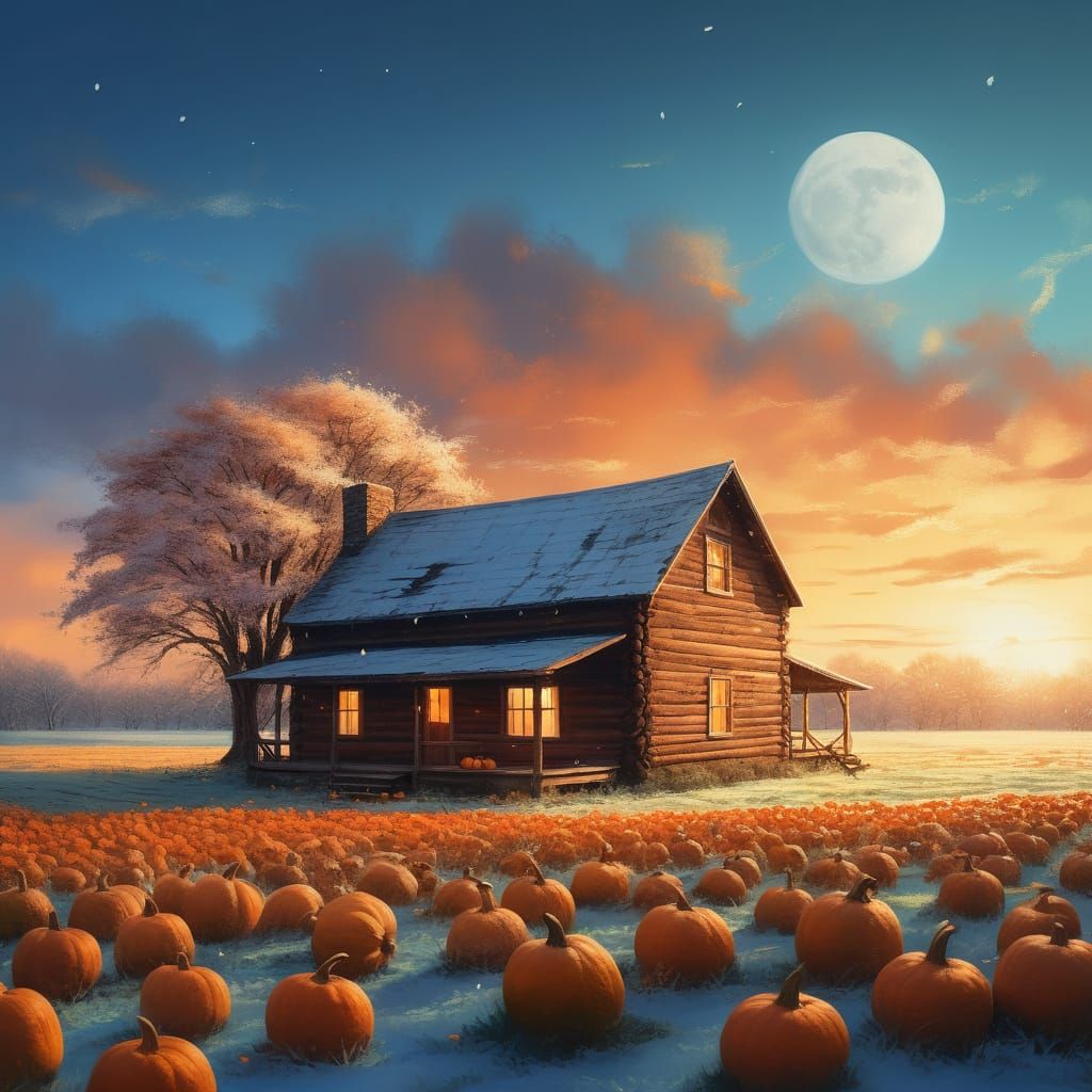 Four Seasons Landscape in Vibrant Digital Art