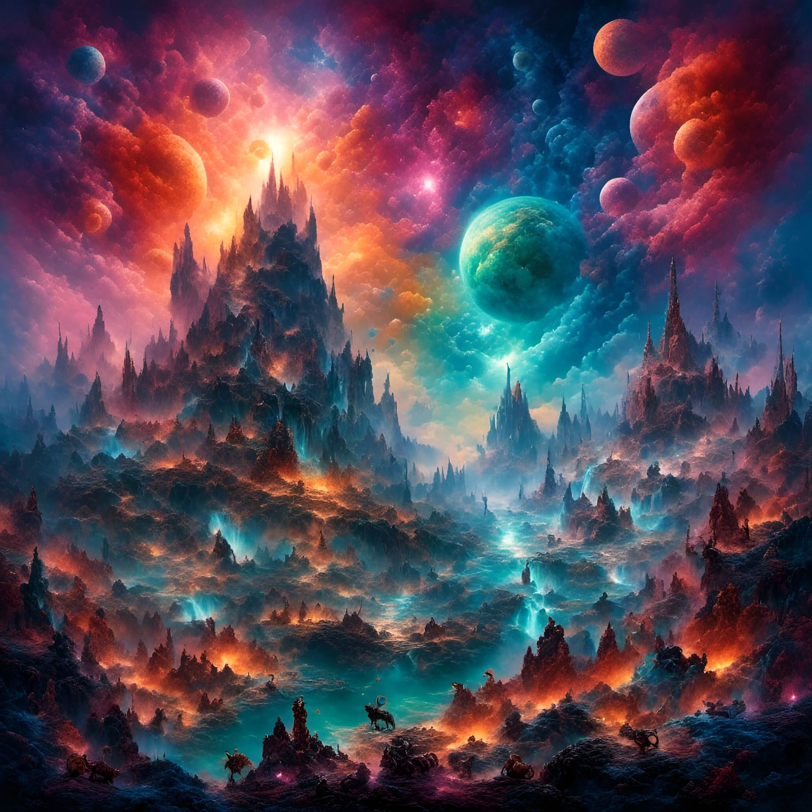 Dragon Nebula Aurora in Game Cinematic Style