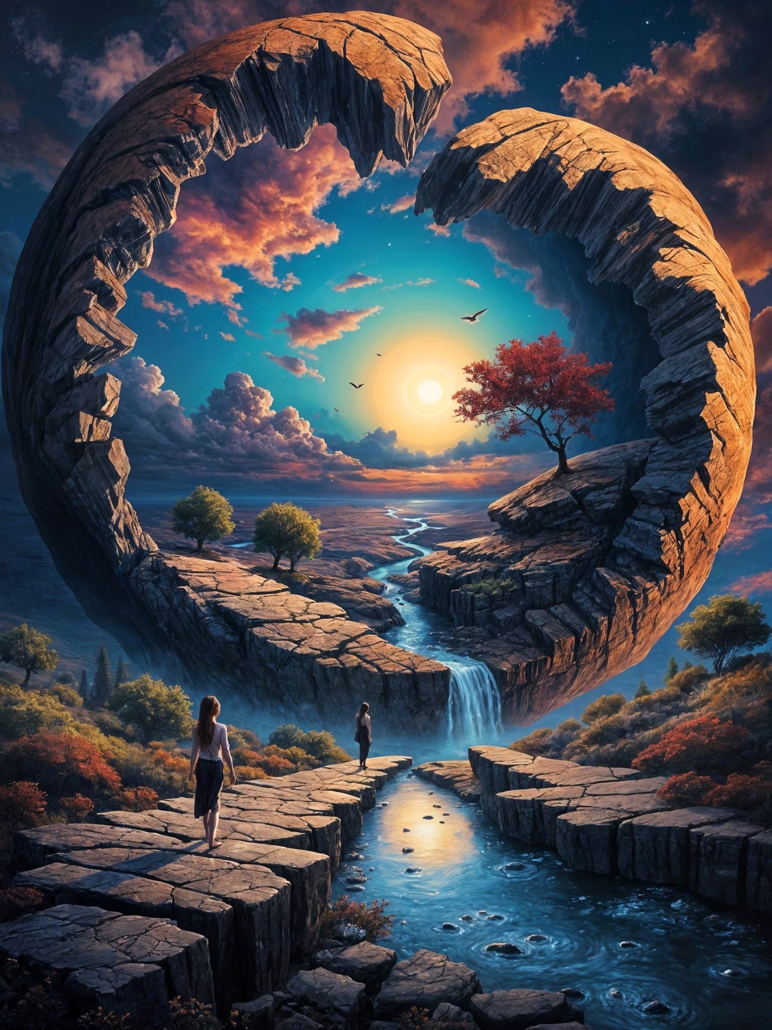 Surreal Journey in a Fractured Fantasy Landscape