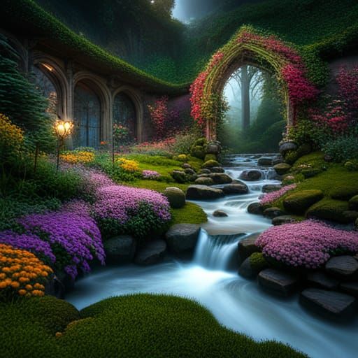 Fantastical Flowers: Detailed Matte Painting