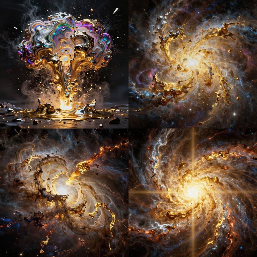 Beginning of Time Explodes in Metallic Hues