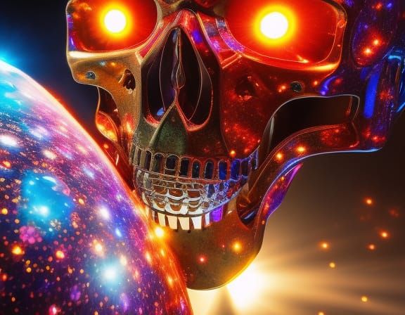 Crystal Skull Shattering in Cosmic Explosion
