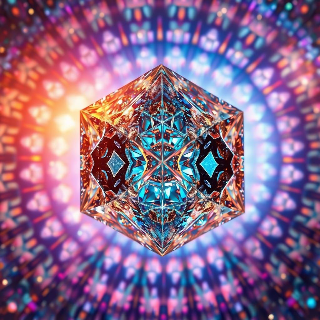 Majestic 7-Dimensional Tesseract in Vibrant Vortex