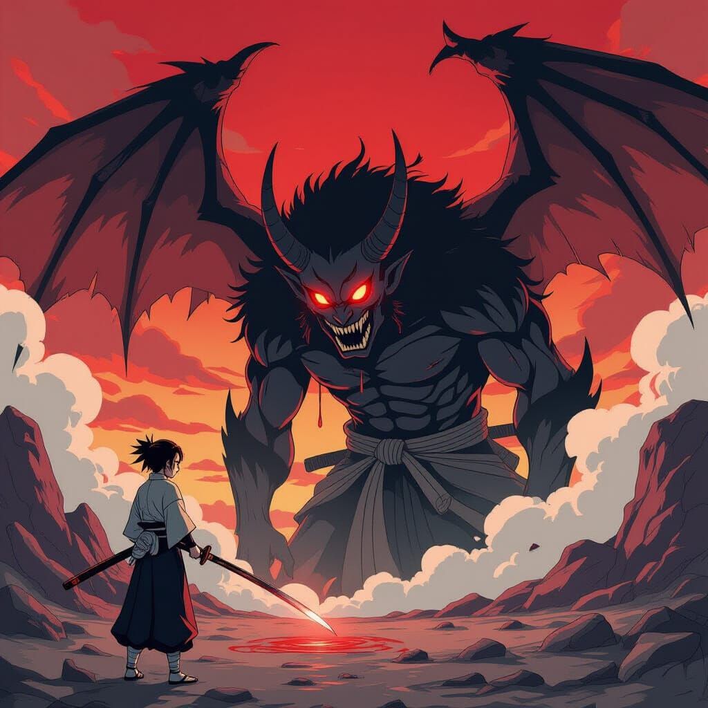 Demon Slayer Tanjiro Confronts Weeping Colossal Demon