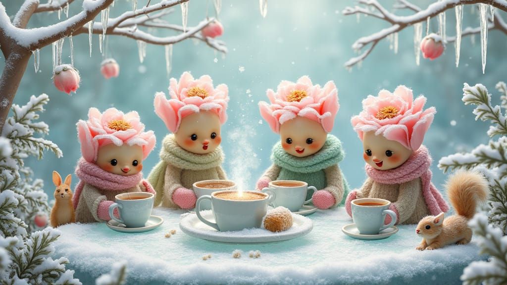 Winter Wonderland Whimsy in Soft Pastel Shades