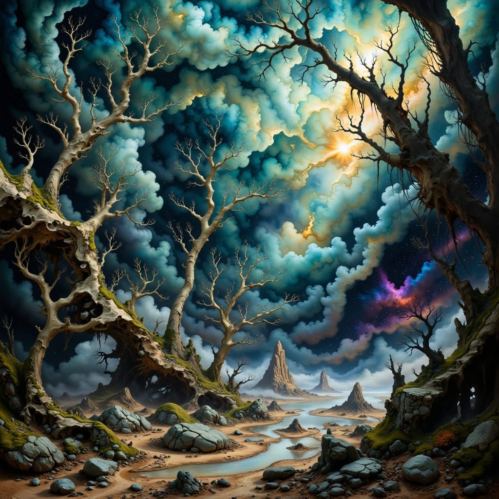 Dark Surreal Landscape of the Underworld in Biomechanical St...