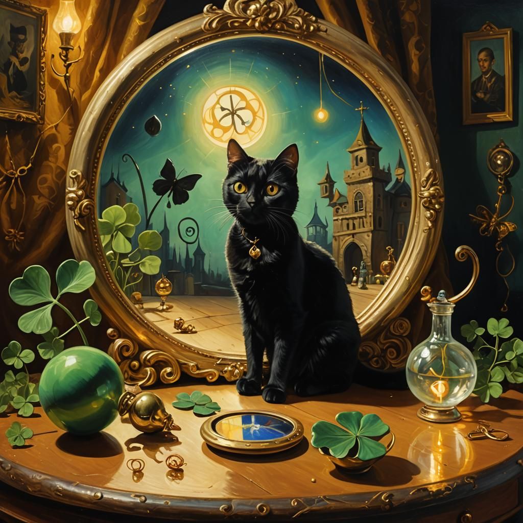 Surreal Lucky Charms Still Life as Oil Painting