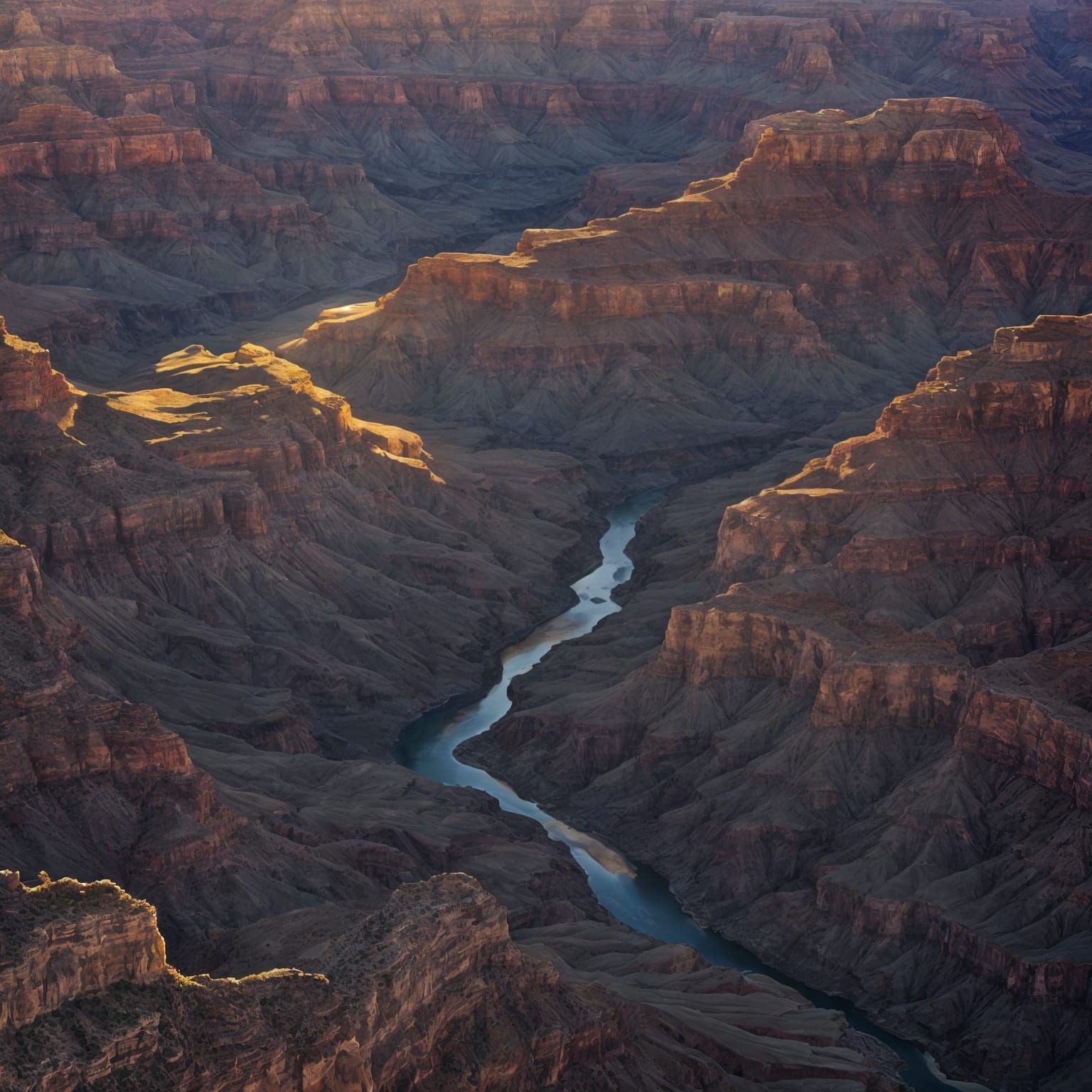 Grand Canyon Sunrise with Golden Light
