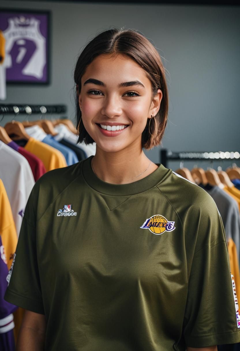 Teenage Girl in Stüssy Tee in Clothing Store