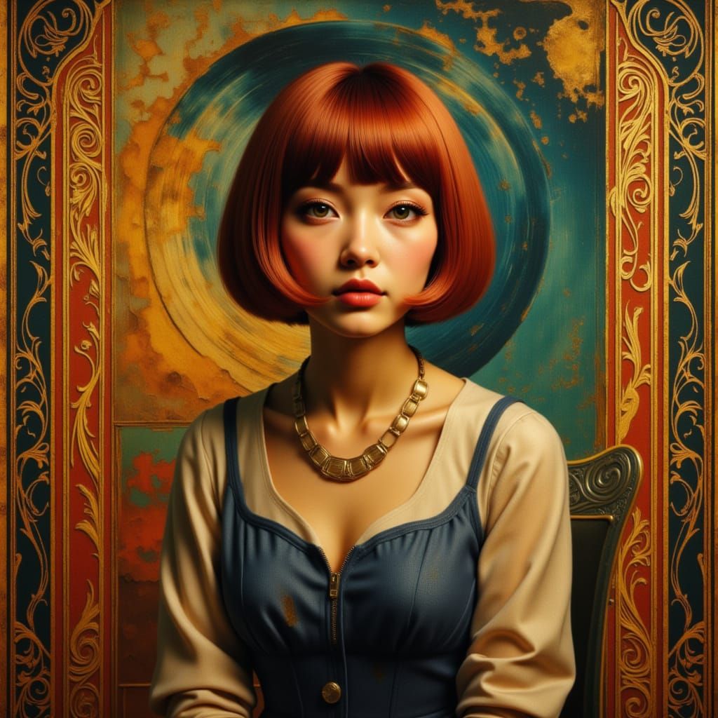 Galactic Ritz Employee Portrait in Wes Anderson Style