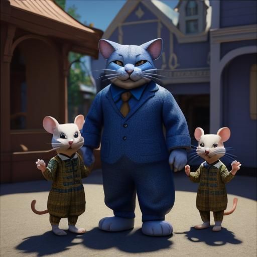 Leopold the Cat and Mice Visit Disneyland