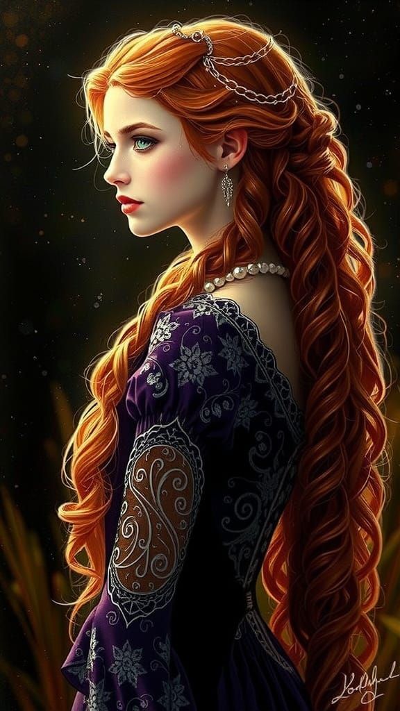 Ethereal Goddess in Whimsical Nature