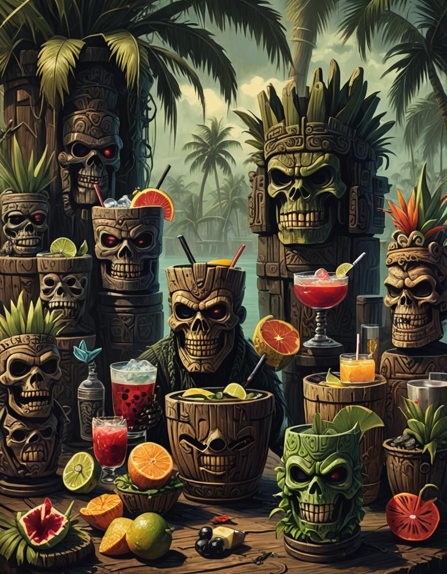 Gothic Tropical Tiki Drinks Horror