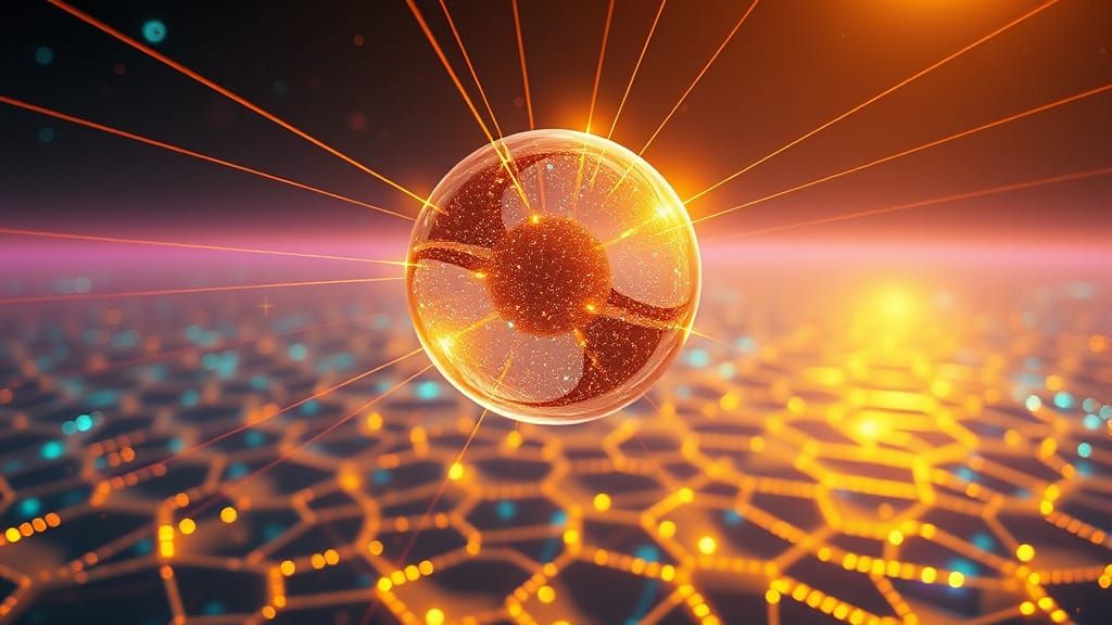 Translucent Particle Orb in Quantum Realm, Macro Surrealism