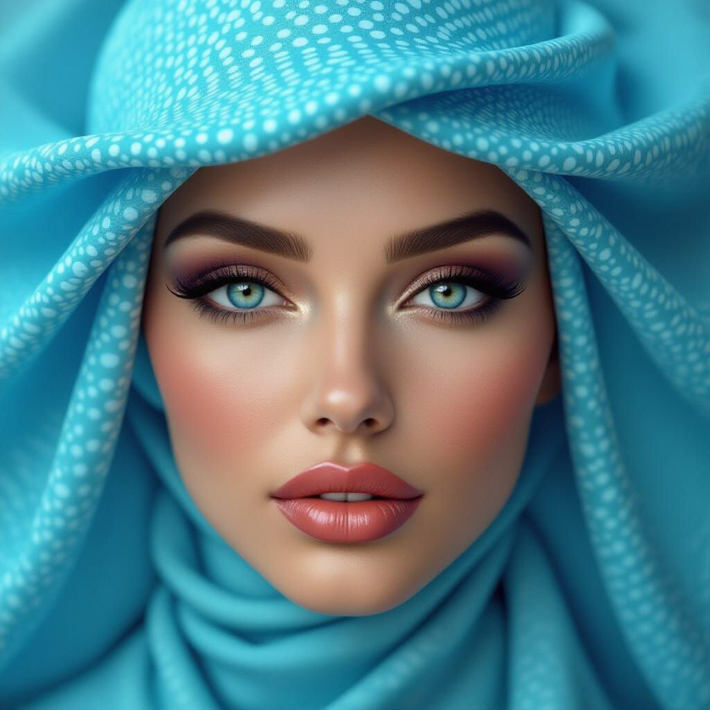 Op Art Portrait of a Woman