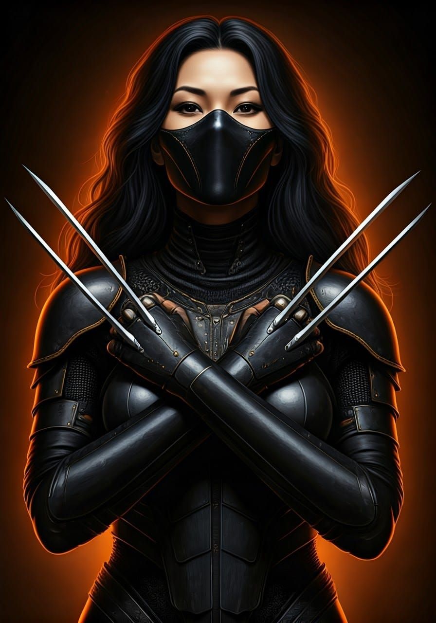 Lady Deathstrike in Dark Fantasy Style