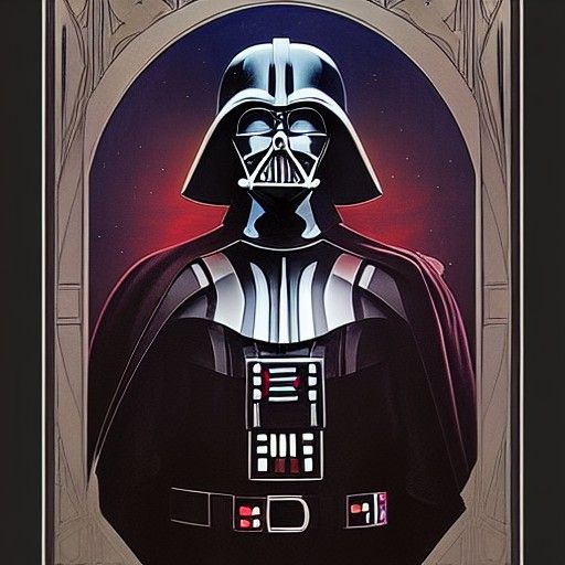 Darth Vader Portrait in Art Nouveau Style