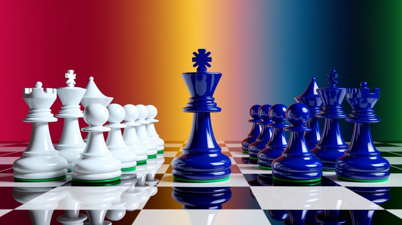 Stunning Wedgwood Chess Set on a Giant Chess Board in Hyperr...