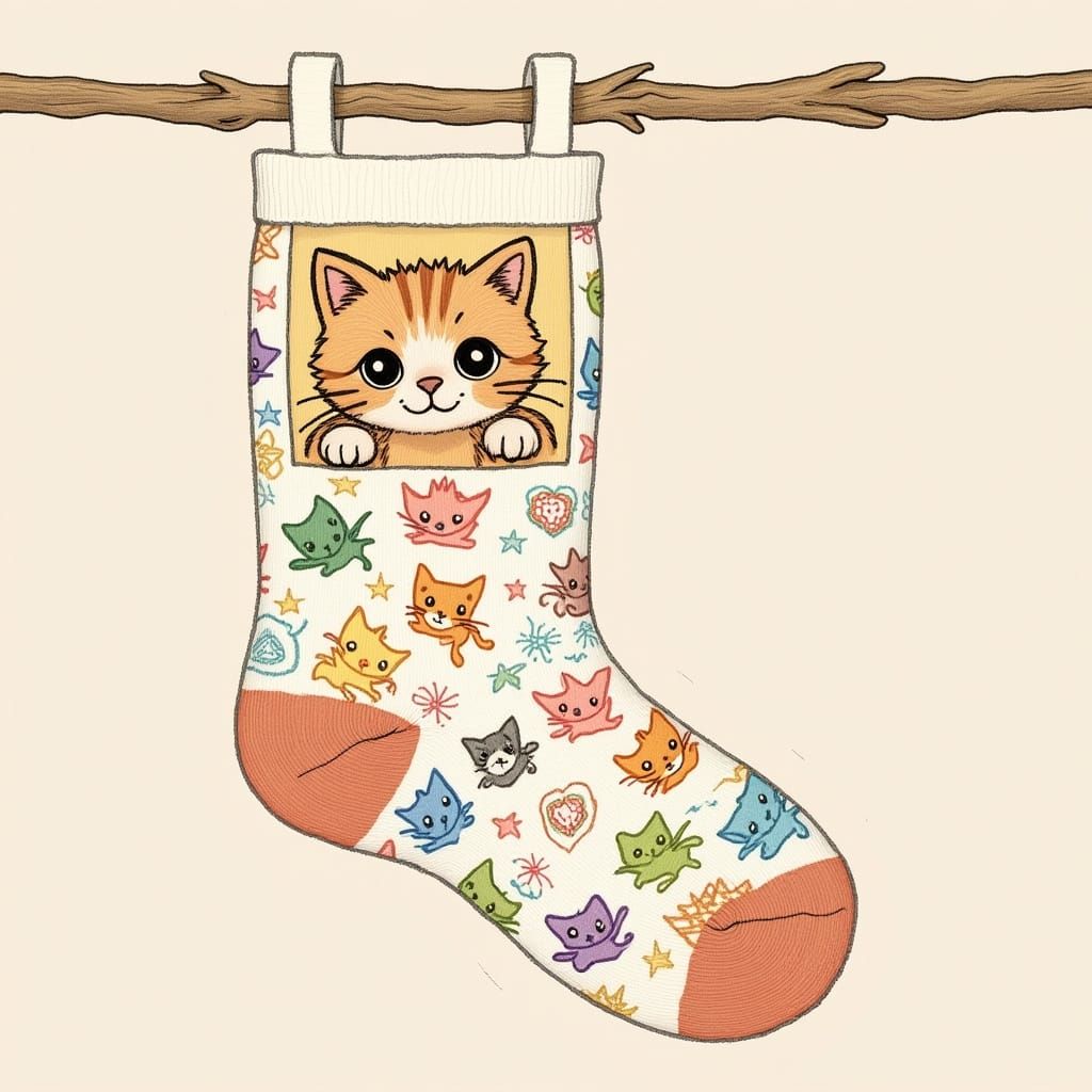 kitten in sock, try 2