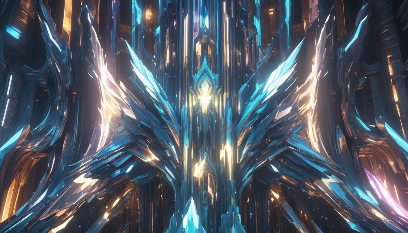 Futuristic Abstract Monumental Structure in Anime Style