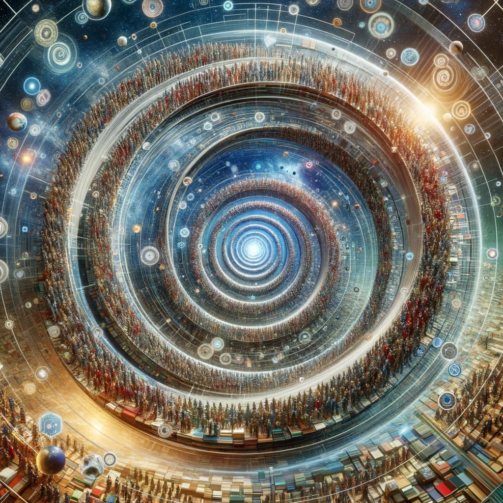 Endless Cycle: A Dynamic Loop of People and Ideas