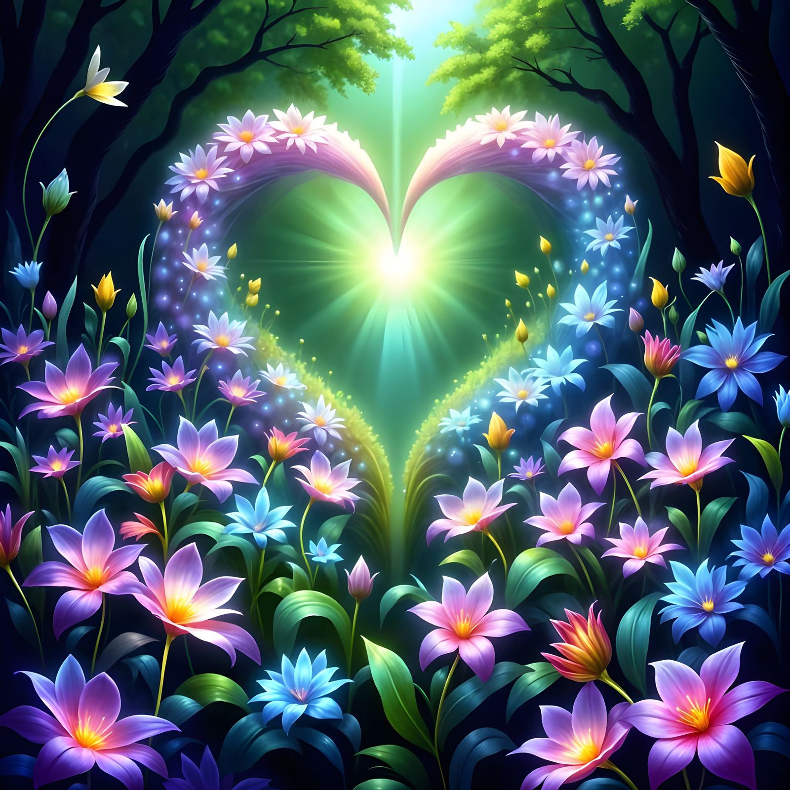 Surreal Spring Landscape in Hyperrealistic Style