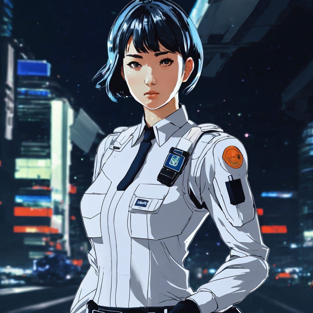 Anime scifi police officer...