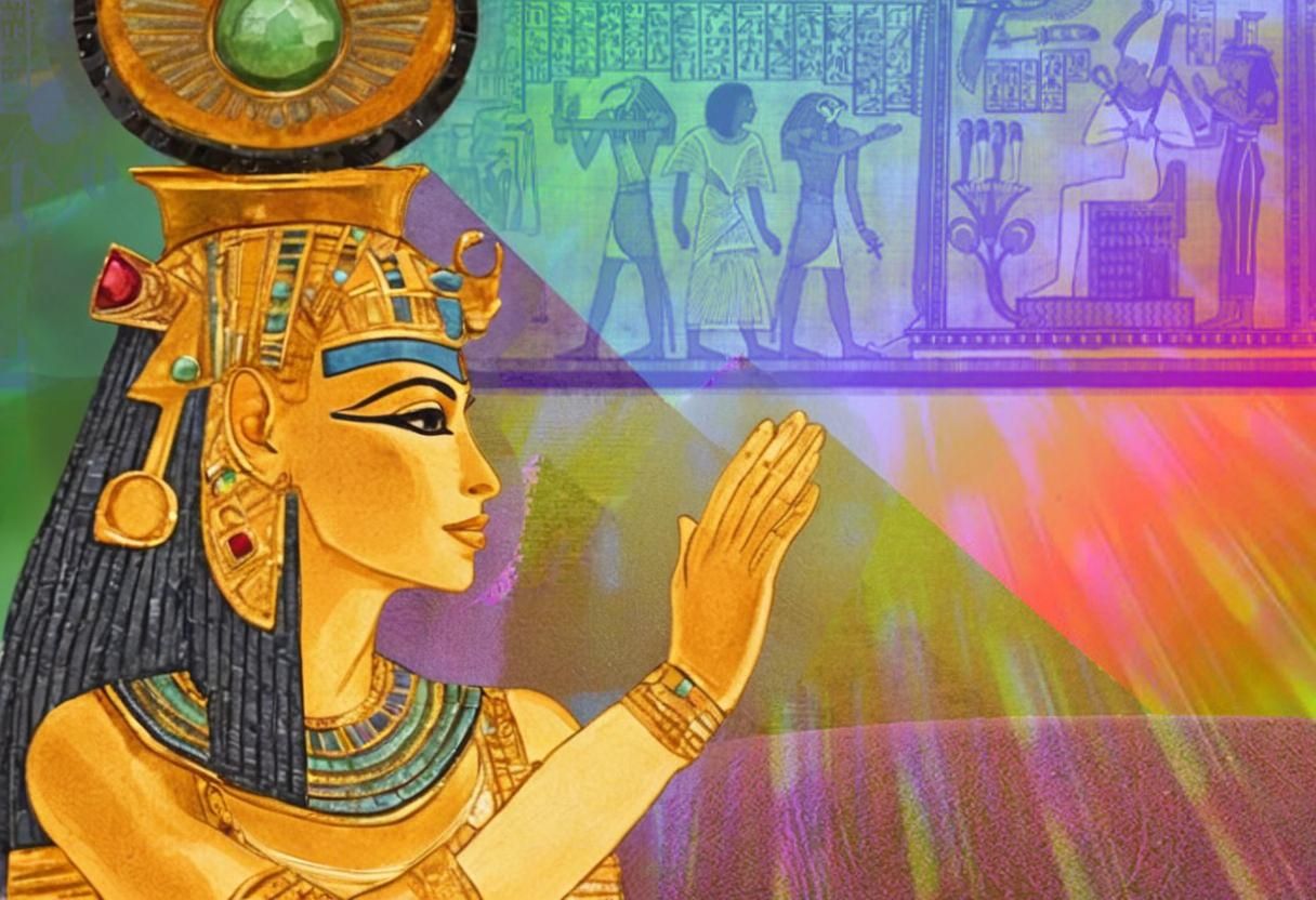 Realistic 3D Egyptian Goddess Hathor with Jewelry