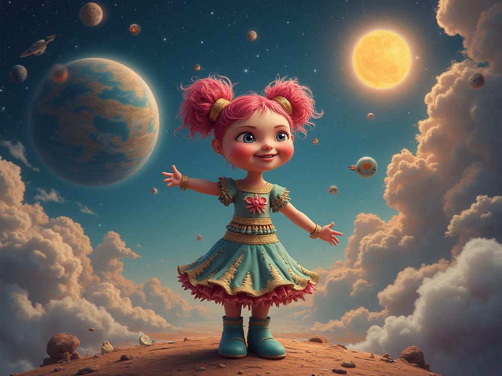 Loonyscape Spacebuns Hyaline Poetic Quilling Melodramatic Lighting Feathers