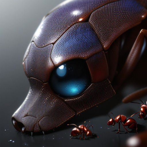 Vivid Ants in Moody Macro Photography