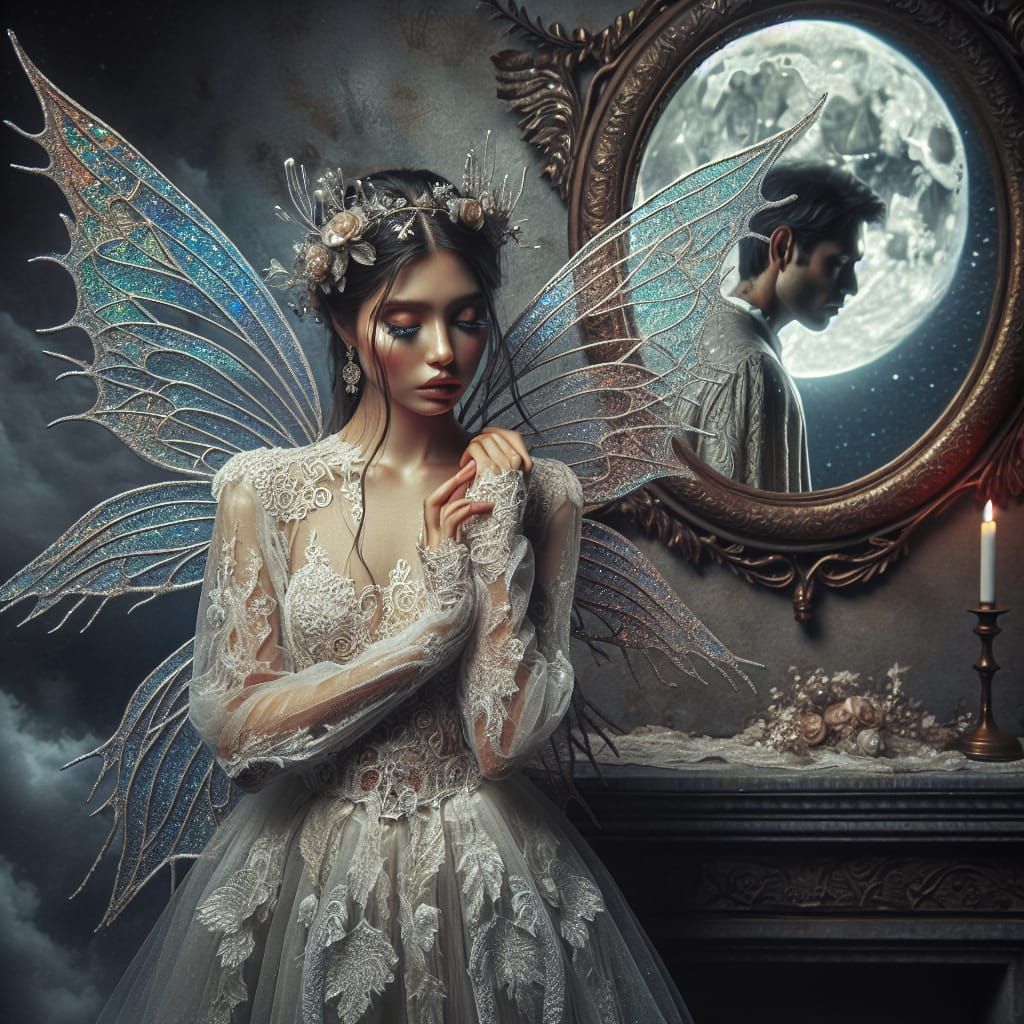 Heartbroken Fairy Bride with Ghostly Groom