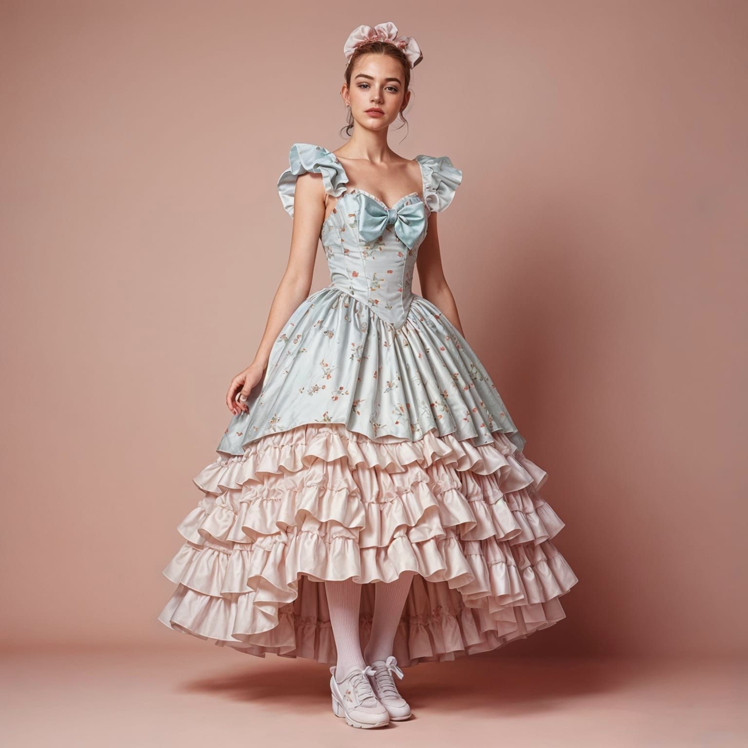 Edwardian Rococo Street Style Influencer in Air Max 90s