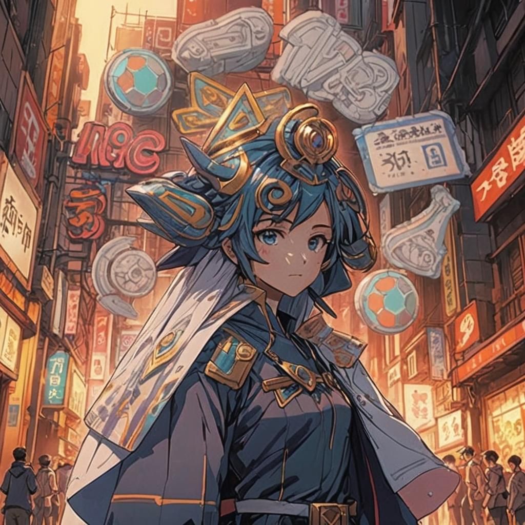 Manga-Style Art with Deep Colors and Cel-Shading