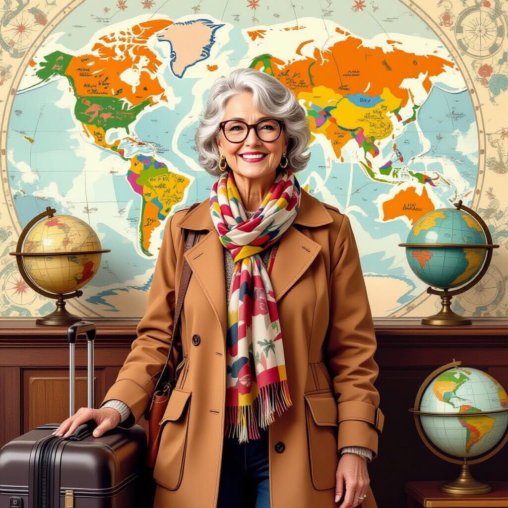 65-Year-Old Woman Embarks on World Travels
