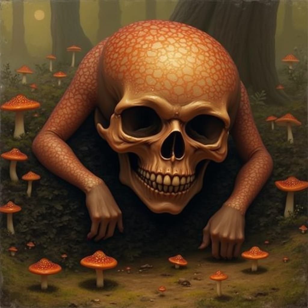 Bioluminescent Forest Charisma in Romantic Illustration Styl...