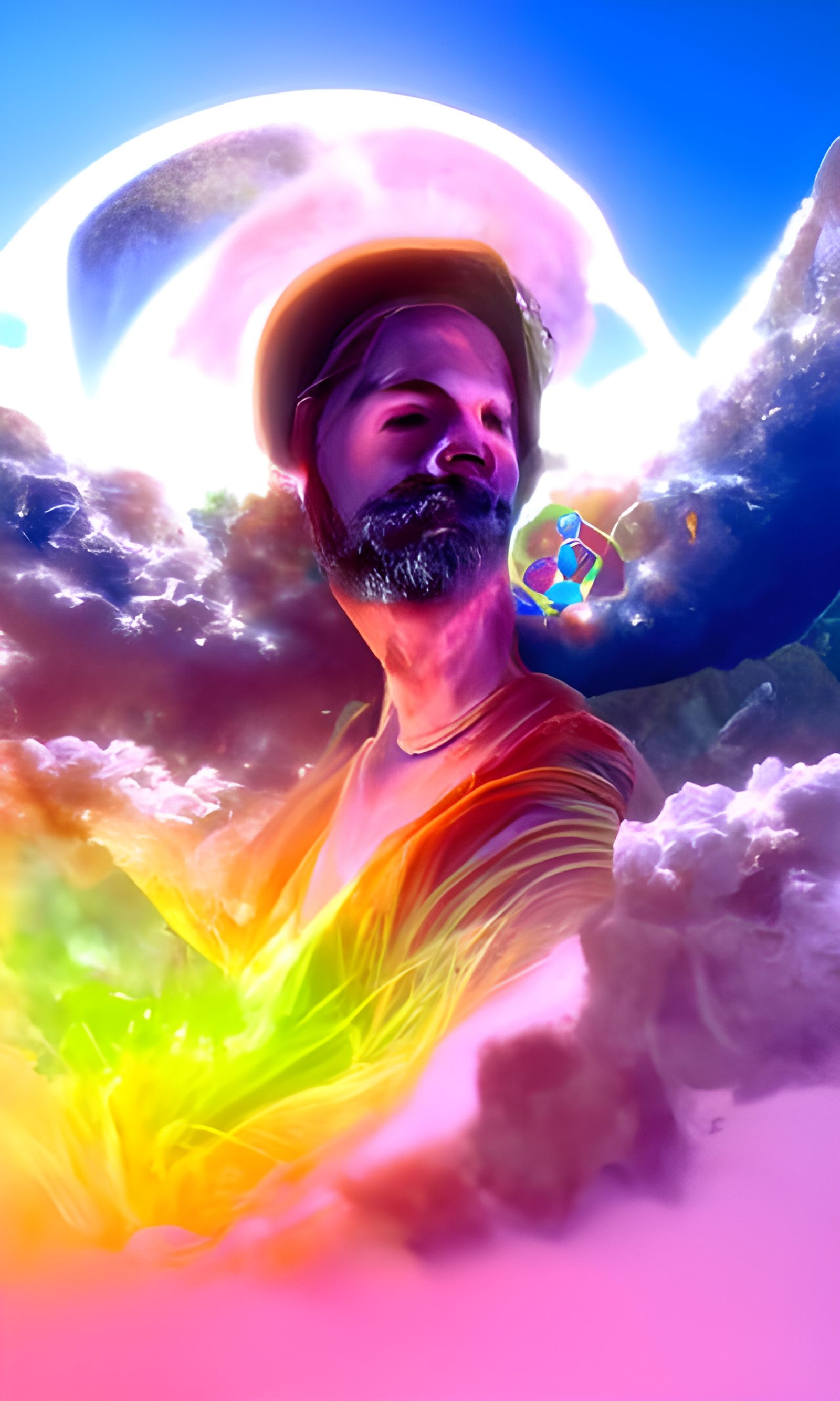 Shane Isaac in Cosmic Astral Illustration by Pablo Amaringo