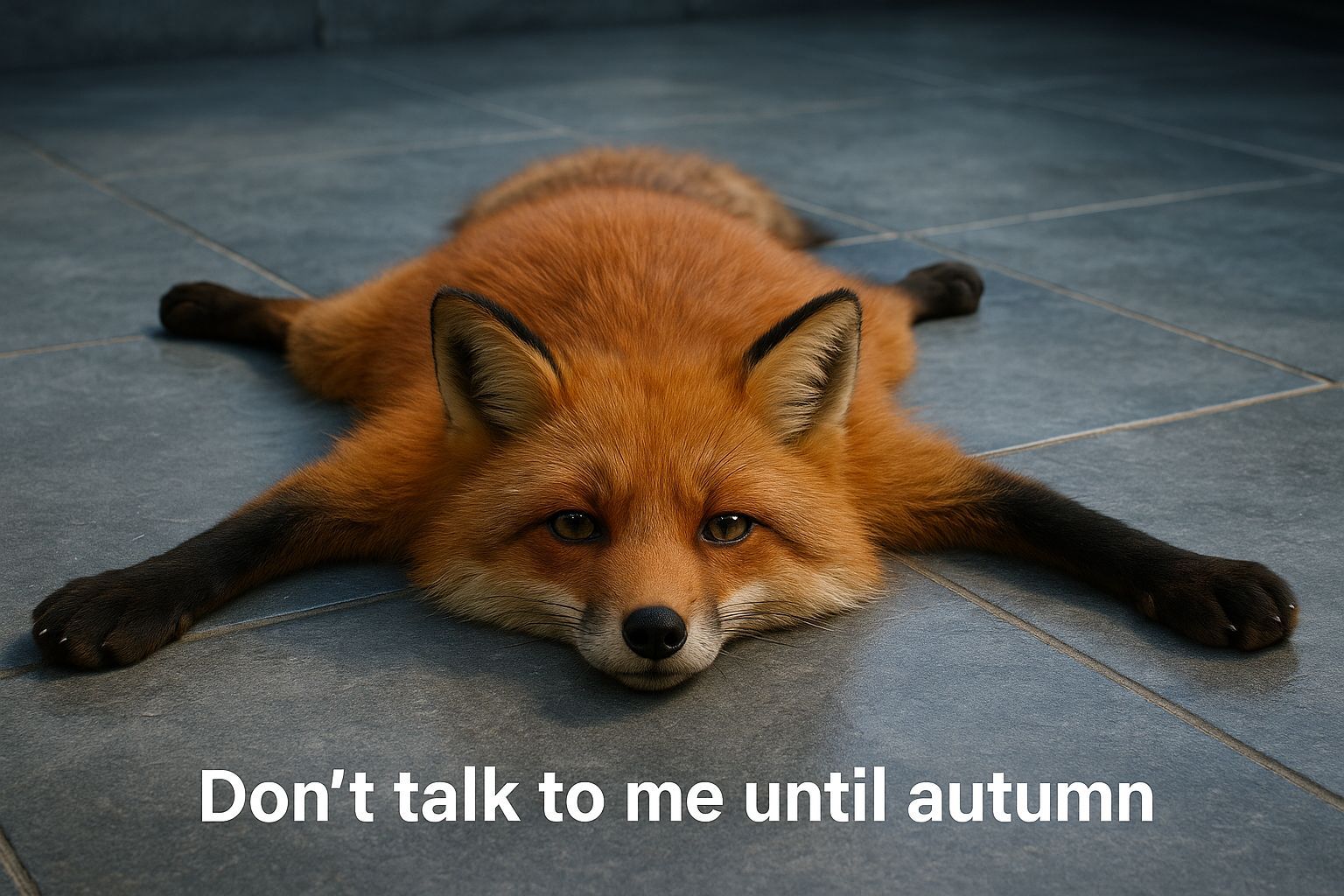 Fox Pancake on Tile Floor in Unreal Engine 5