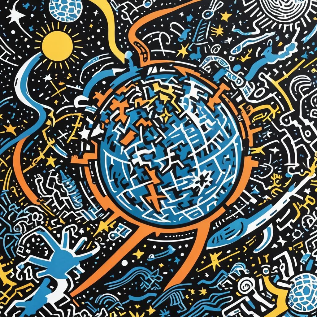 Cosmic Collision: Pop Art Meteors Strike Earth