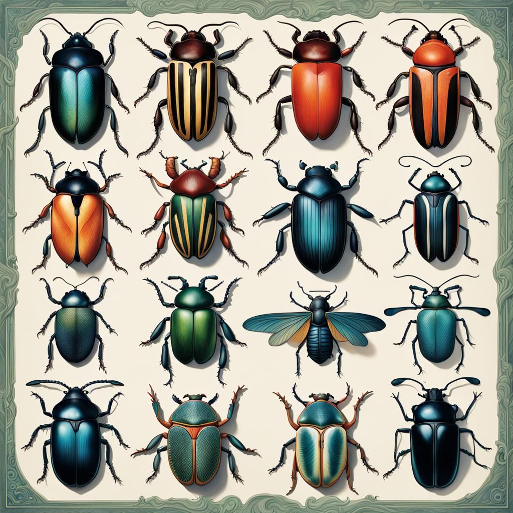 European Beetles: Illustrated Entomological Atlas Page