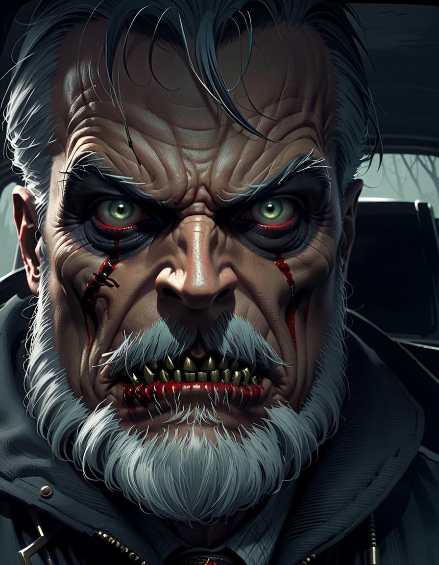 Ominous Character Portrait in Dark Fantasy Style