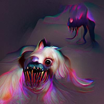 Nightmarish Canine Apparition from the Shadows
