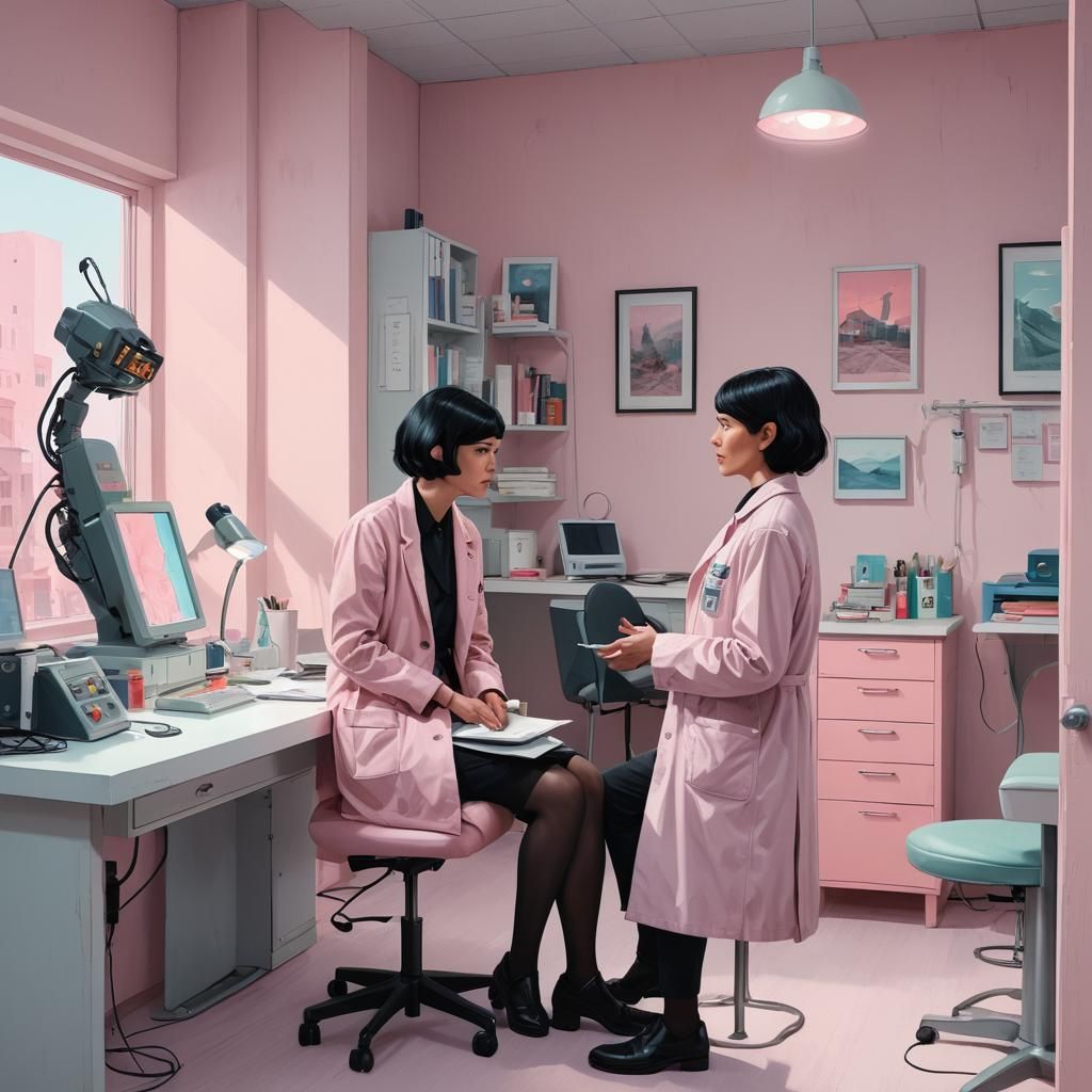 Dentist and Girl in Fantasy Office