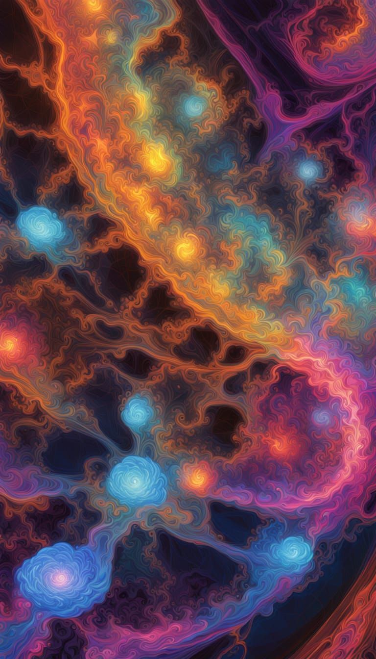 Fractal Lightning Through Glass with Rainbow Prisms