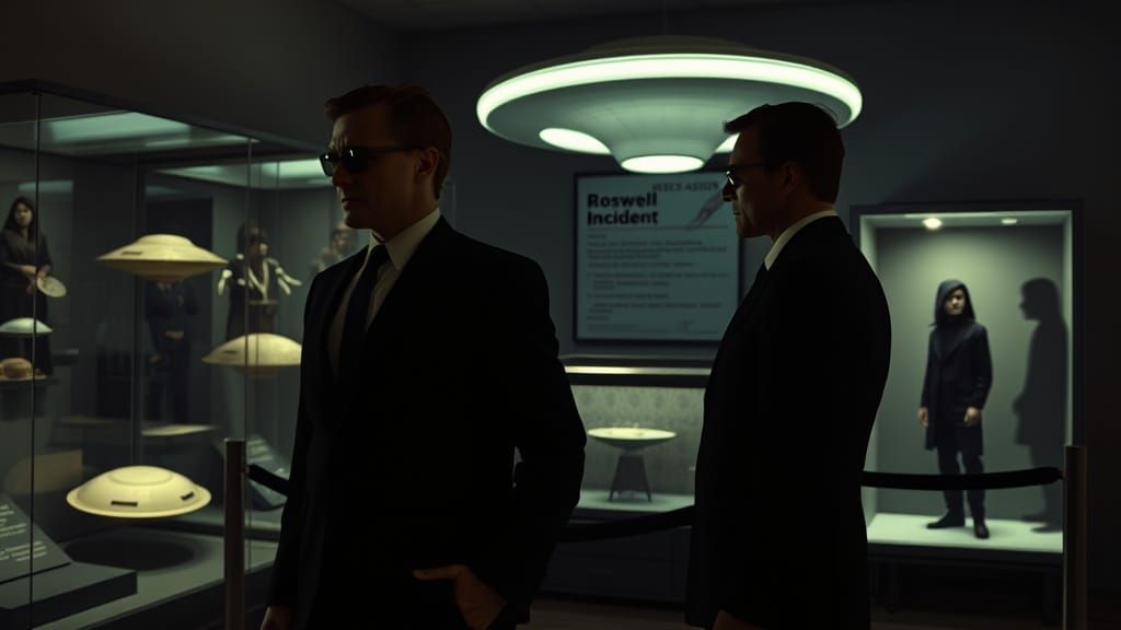 Men in Black at UFO Museum
