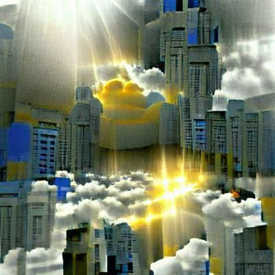 Divine Sunshine Beams Through Clouds
