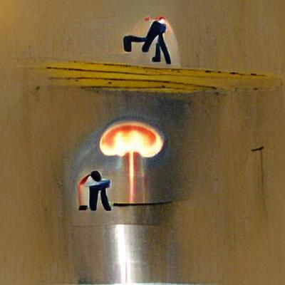 Cartoon Image of a Man Getting Wedgie