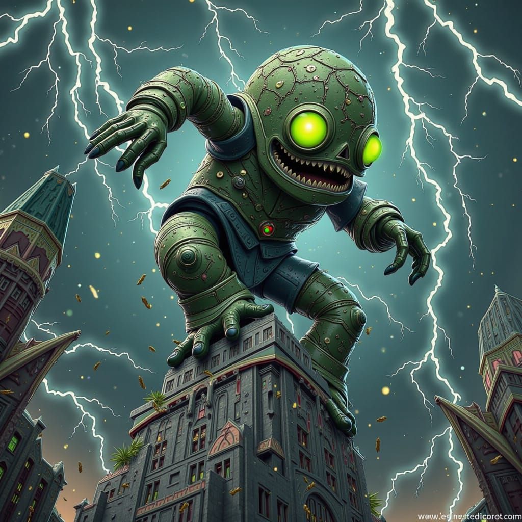 Lego Zombie Weeble in Comic Book Surrealism