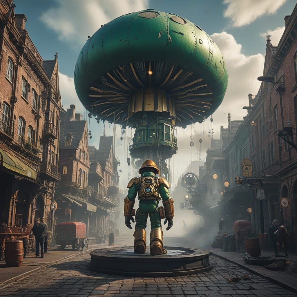 Steam Punk Mario in Copper Power Armor